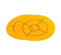 sourcing map 2pcs Survey Reflector Sheets 150mm x 150mm Self-Adhesive Surveying Target Mark Sticker Total Station Round Reflective Sheet Tape for Ship Inspection Tunnel Measure, Yellow