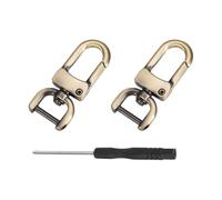 sourcing map 2Pcs Swivel Clasps Hook, 13mm 0.51" Detachable Snap Metal Lobster Claw Clasp Hook with Screwdriver for Purse Keychain DIY Craft, Gray