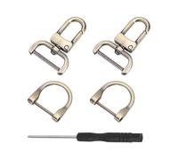 sourcing map 2Pcs Swivel Clasps Hook, 25mm 0.98" Detachable Snap Metal Lobster Claw Clasp Hook with Screwdriver and D Ring for Purse Keychain DIY Craft, Gray