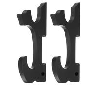 sourcing map 2pcs Sword Holder Wall Mount, 2-layer Light Saber Display Holder for Sword Light Saber Baseball Rack, Black