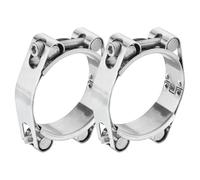 sourcing map 2Pcs T-Bolt Hose Clamp, 304 Stainless Steel Intake Soft Hose, Clamp Range 50-60mm for 2.36" Hose ID, T-Clamps for Automotive, Intercooler, Radiator, Silver