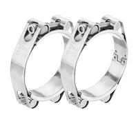 sourcing map 2Pcs T-Bolt Hose Clamp, 304 Stainless Steel Intake Soft Hose, Clamp Range 60-70mm for 2.76" Hose ID, T-Clamps for Automotive, Intercooler, Radiator, Silver