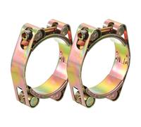 sourcing map 2Pcs T-Bolt Hose Clamps, 50-60mm/1.97"-2.36" ID Range, Carbon Steel Radiator Hose Clamp Intake Clamp for Truck Exhaust