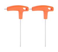sourcing map 2pcs T-Handle Ball End Hex Key Wrench 2.5mm Metric CR-V T-Key Inner Hexagon Wrenches Spanner Repair Tool for Automotive Household Maintenance, Orange