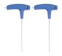 sourcing map 2pcs T-Handle Hex Key Wrench 2mm Metric Cr-V Nylon Handle T-Key Inner Hexagon Wrenches Spanner Repair Tool for Automotive Household Maintenance, Dark Blue