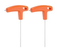 sourcing map 2pcs T-Handle Hex Key Wrench 2mm Metric CR-V T-Key Inner Hexagon Wrenches Spanner Repair Tool for Automotive Household Maintenance, Orange