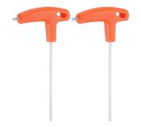 sourcing map 2pcs T-Handle Hex Key Wrench 3mm Metric CR-V T-Key Inner Hexagon Wrenches Spanner Repair Tool for Automotive Household Maintenance, Orange