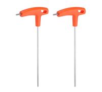 sourcing map 2pcs T-Handle Hex Key Wrench 4mm Metric CR-V Long Arm T-Key Inner Hexagon Wrenches Spanner Repair Tool for Automotive Household Maintenance, Orange