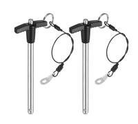 sourcing map 2Pcs T Handle Lock Pins, 8mm x 90mm Usage Length Stainless Steel Push-Button Quick Release Pin