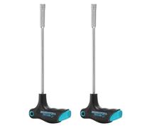 sourcing map 2pcs T-Handle Metric Nut Driver 6mm Dia 160mm Shank 6 Point Hex Socket Screwdriver with Non-Slip Handle for Tightening and Loosening Fasteners