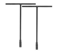 sourcing map 2pcs T-Handle Wrench Socket 10mm Metric High Carbon Steel 6-Point Spanner Socket with Long Reach for Motorcycle Bicycle Car Repair, Gray-Black