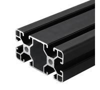 sourcing map 2PCS t Slot 4080 Aluminum Extrusion, 500mm European Standard Anodized Linear Rail Profile for 3D Printer Parts CNC DIY Projects, Black