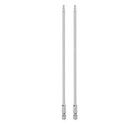 sourcing map 2pcs T15 Security Torx Bit 1/4" Hex Shank 8" Long S2 Steel Magnetic Tamper Resistant Star Bits Screwdriver Torx Head with Hole for Driver Drill Bits Remove Fastening Screws