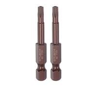 sourcing map 2pcs T20 Torx Bit 1/4" Hex Shank 2" Length Magnetic Security Star Screwdriver Power Tool, Red