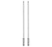 sourcing map 2pcs T20 Torx Bit 1/4" Hex Shank 6" Long S2 Steel Magnetic Tamper Resistant Star Bits Torx Head with Hole Industrial Grade for Driver Drill Bits Remove Fastening Screws