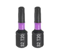 sourcing map 2pcs T20 Torx Screwdriver Bit 1/4" Hex Shank 25mm/1" Length Magnetic Star 6 Point Head Hex Bits S2 Steel Screw Driver Bit Industrial Grade Electric Drill Bits