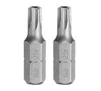 sourcing map 2pcs T25 Torx Screwdriver Bit 1/4" Hex Shank 25mm/1" Length S2 Steel Star 6 Point Head Hex Security Screw Driver Bits with Hole for Impact Electric Screw Driver Power Tools, Grey