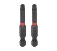 sourcing map 2pcs T27 Impact Rated Torx Bit 1/4" Hex Shank 2" Length Magnetic Security Star Screwdriver Power Tool