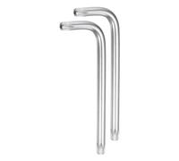 sourcing map 2pcs T45 Tamper Proof Torx Star Key Bit Wrench 4.49" L-Shaped 6 Points Wrenches Chrome-Vanadium Steel Hand Tool for Automotive/Home Repairs