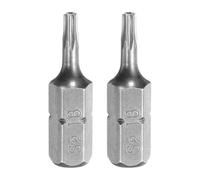 sourcing map 2pcs T8 Torx Screwdriver Bit 1/4" Hex Shank 25mm/1" Length S2 Steel Star 6 Point Head Hex Security Screw Driver Bits with Hole for Impact Electric Screw Driver Power Tools, Grey