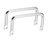 sourcing map 2Pcs Tableware Tray Handles, 100mm Metal Serving Tray Handles Cabinet Hardware Furniture Pull for Fruit Trays, Drawer Pulls, Sliding Door Pull, Silver