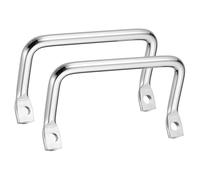 sourcing map 2Pcs Tableware Tray Handles, 90mm Metal Serving Tray Handles Cabinet Hardware Furniture Pull for Fruit Trays, Drawer Pulls, Sliding Door Pulls, Silver
