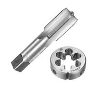 sourcing map 2pcs Tap and Die Set, Metric M20 x 1.5 Thread Taps & Round Die, Tapping Threading Tool Tap & Die Kit for Nut Screw Bolt Thread Repair