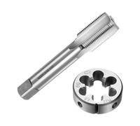 sourcing map 2pcs Tap and Die Set, Metric M22 x 1.5 Thread Taps & Round Die, Tapping Threading Tool Tap & Die Kit for Nut Screw Bolt Thread Repair