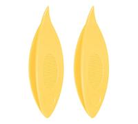 sourcing map 2pcs Tatting Shuttles 63x17x10mm Colorful Plastic Shuttles for Lace-Making DIY Hand Craft Tool Knitting Arts Supplies, Yellow