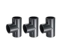 sourcing map 2pcs Tee PVC Fitting 1-1/4" 3 Way Connector Furniture Build Grade Pipe Coupling Elbow Fittings for Sewer Plumbing Drain Pipe Water Supplies Build Garden