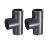 sourcing map 2pcs Tee PVC Fitting 1" 3 Way Connector Furniture Build Grade Pipe Coupling Elbow Fittings for Sewer Plumbing Drain Pipe Water Supplies Build Garden