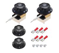 sourcing map 2pcs Temperature Control Switch 250V, 16A 60-200°C Capillary Thermostat NO/NC Temperature Control Switch for Ovens Fryers Refrigerator Heaters