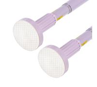sourcing map 2pcs Tension Curtain Rod, 36" to 63" Adjustable Curtain Rod No Drilling Shower Curtain Rod Carbon Steel Expandable Tension Rod for Window, Doorway, Wardrobe, Purple