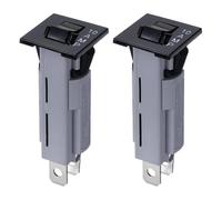 sourcing map 2Pcs Thermal Circuit Breakers 125/250VAC 32VDC 10A Manual Reset Electric Button Breaker Thermal Overload Protector for Electrical Equipment