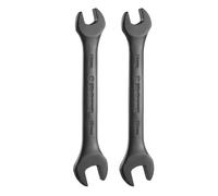sourcing map 2pcs Thick Double Open End Wrench 13mm x 15mm Metric Dual Open Ended Spanner Flat Head Wrench for Automotive Repair Furniture Assembly, Black