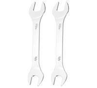 sourcing map 2pcs Thin Open End spanners SAE, 5/8x11/16 Inches, Slim Wrench Tool for Tight Spaces Repair