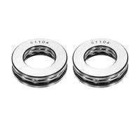 sourcing map 2Pcs Thrust Ball Bearings,20mm Bore 35mm OD 10mm T 51104 ABEC5 | Single Row Roller, Chrome Steel Axial Ball Bearing