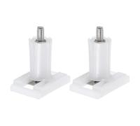 sourcing map 2Pcs Toilet Seat Cover Hinge, 36mm Blind Hole Rectangular Bolts with Nuts Washers Toilet Seat Top Cover Lid Seat Fixings, White