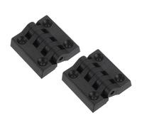 sourcing map 2Pcs Torque Hinge, 40x40x9mm Nylon Adjustable Position Control Hinges, Self-Closing Door Hinges with 4mm Hole for Electronics Box Wooden Furniture Cabinet Hardware, Black
