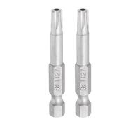 sourcing map 2pcs Torx Bits 1/4" Hex Shank TT27 Magnetic Head 2" Length Screwdriver Bits S2 Steel 5 Point Security for Repair Work Electric Screw Driver