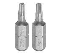 sourcing map 2pcs Torx Screwdriver Bit 1/4" Hex Shank T15 Head 1" Length CR-V Steel 6 Point Security Drill Bits for Repair Work Electric Screw Driver
