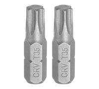 sourcing map 2pcs Torx Screwdriver Bit 1/4" Hex Shank T35 Magnetic Head 1" Length CR-V Steel 6 Point Security Drill Bits for Repair Work Electric Screw Driver
