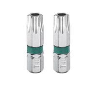 sourcing map 2pcs Torx Screwdriver Bit T40H 1/4" Hex Shank 25mm/1" Length Magnetic Star 6 Point Head Hex Bits S2 Steel Electric Screw Driver Bit with Hole Torx Head