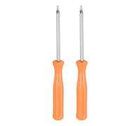 sourcing map 2pcs Torx Screwdriver T8H 4" Length Carbon Steel Non-Magnetic Security Star 6 Point Head Precision Screw Driver with Non-Slip Handle for Appliances Repair Improvement, Yellow