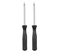 sourcing map 2pcs Torx Screwdriver T8H 4" Length Carbon Steel Non-Magnetic Security Star 6 Point Head Precision Screw Driver with Non-Slip Handle for Appliances Repair Improvement, Black