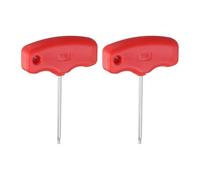 sourcing map 2pcs Torx Screwdriver T9 CR-V Steel T Handle Star Key Wrench for CNC Lather Tool Holder