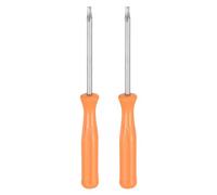 sourcing map 2pcs Torx Screwdriver T9H 4" Length Carbon Steel Non-Magnetic Security Star 6 Point Head Precision Screw Driver with Non-Slip Handle for Appliances Repair Improvement, Yellow