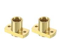 sourcing map 2Pcs Tr8x2 Lead Screw Brass Nut, Trapezoidal Screw Diameter 10mm Pitch 2mm Lead 2mm (1 Starts) for A 3 CR-10 CR-10s Z Axis CNC 3D Printer Parts