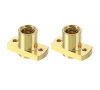 sourcing map 2Pcs Tr8x4 Lead Screw Brass Nut, Trapezoidal Screw Diameter 10mm Pitch 2mm Lead 4mm (2 Starts) for A 3 CR-10 CR-10s Z Axis CNC 3D Printer Parts