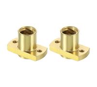 sourcing map 2Pcs Tr8x8 Lead Screw Brass Nut, Trapezoidal Screw Diameter 10mm Pitch 2mm Lead 8mm (4 Starts) for A 3 CR-10 CR-10s Z Axis CNC 3D Printer Parts